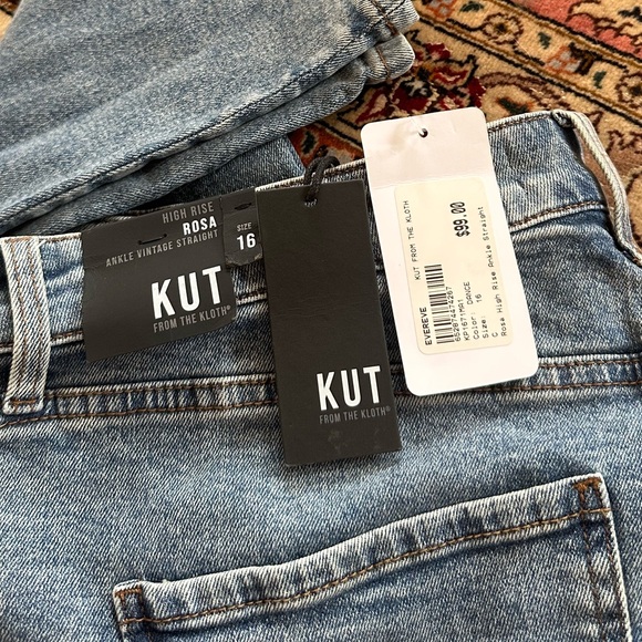 KUT Rosa High Rise Ankle Straight Leg Denim - Picture 4 of 4